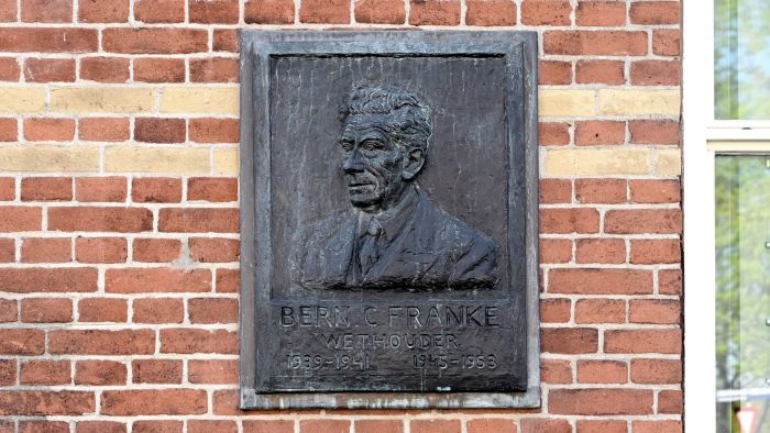 Gevelsteen Bernardus C. Franke, wethouder van Amsterdam