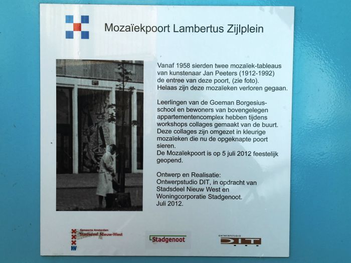 Mozaiekpoort Lambertus Zijlplein