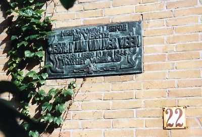 Plaquette Gerrit Jan van der Veen