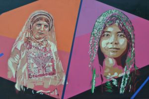 Vrouwelijke vluchteling (Palestina) en Oude vrouw (Tunesië)